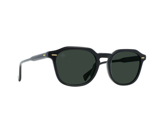 RAEN Clyve Recycled Black / Green Polarized angle