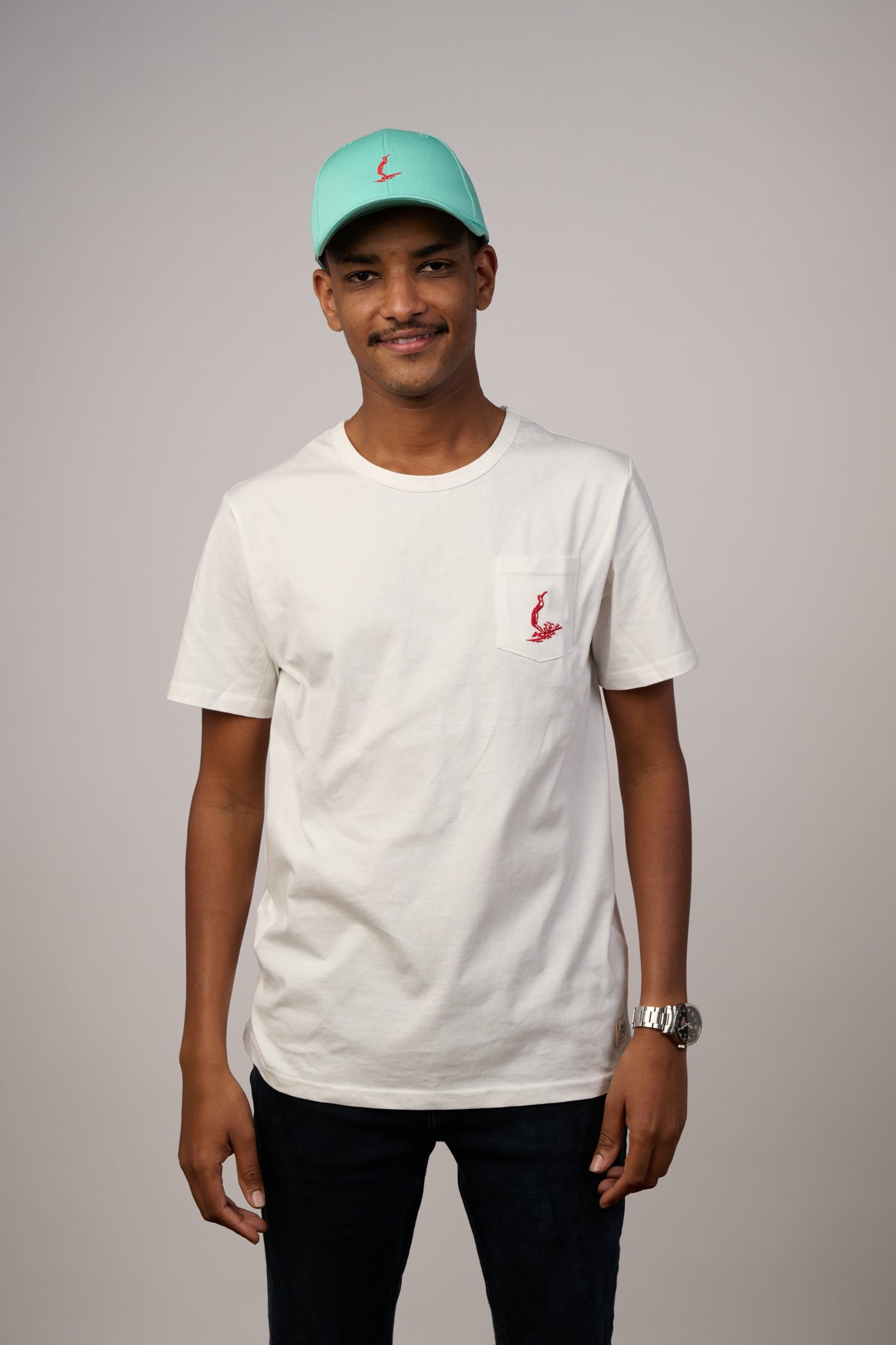 NL embroidered Logo Baseball Cap Pale Green