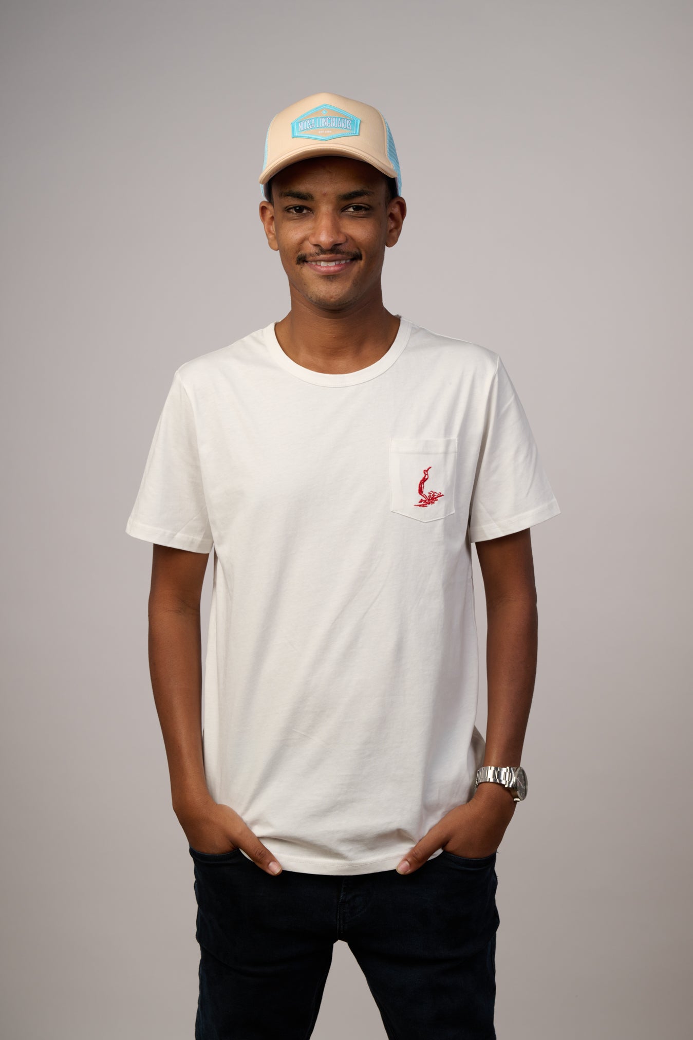 NL Trucker Cap Laguna blue & Sand