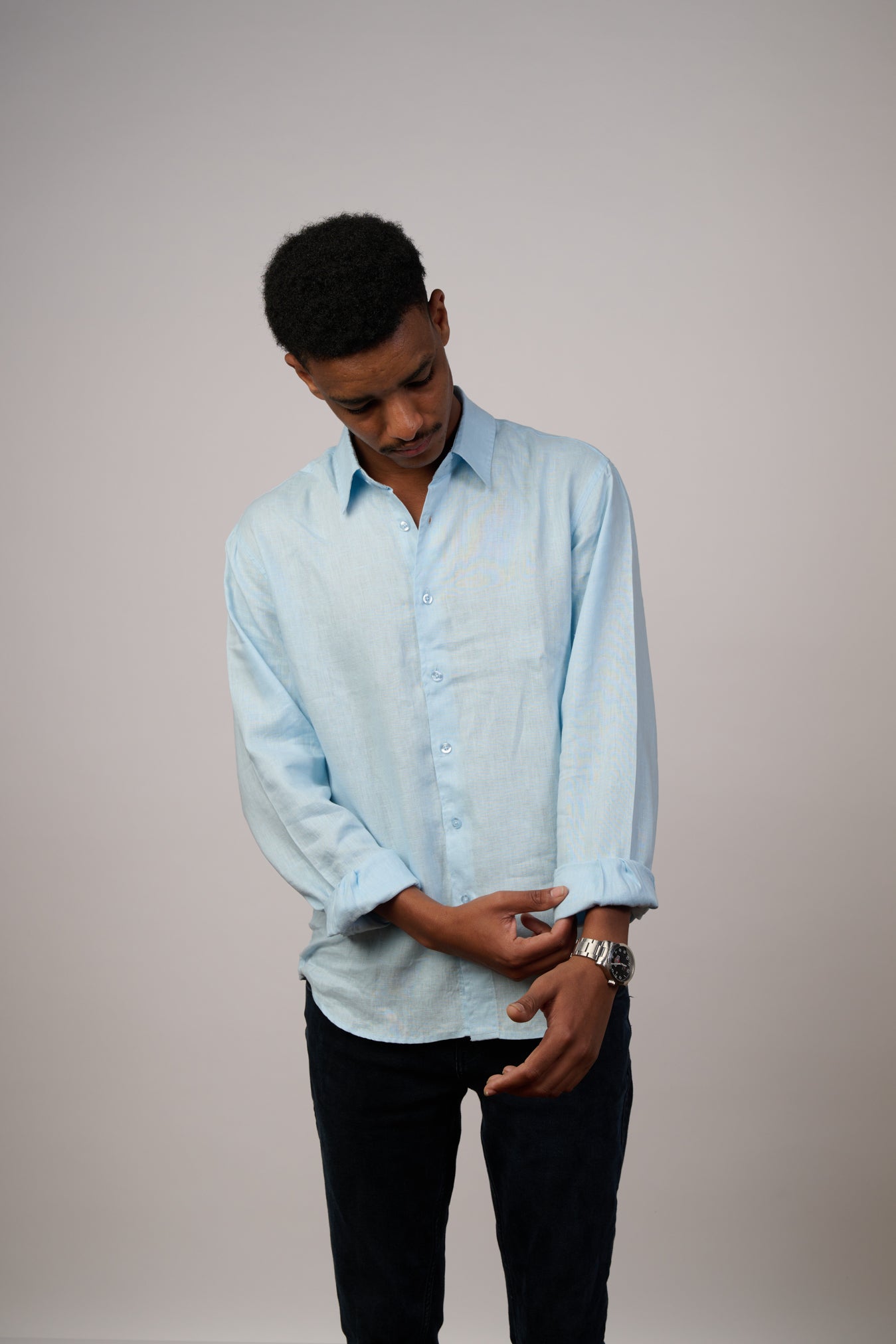 NL Linen Shirt Light Blue