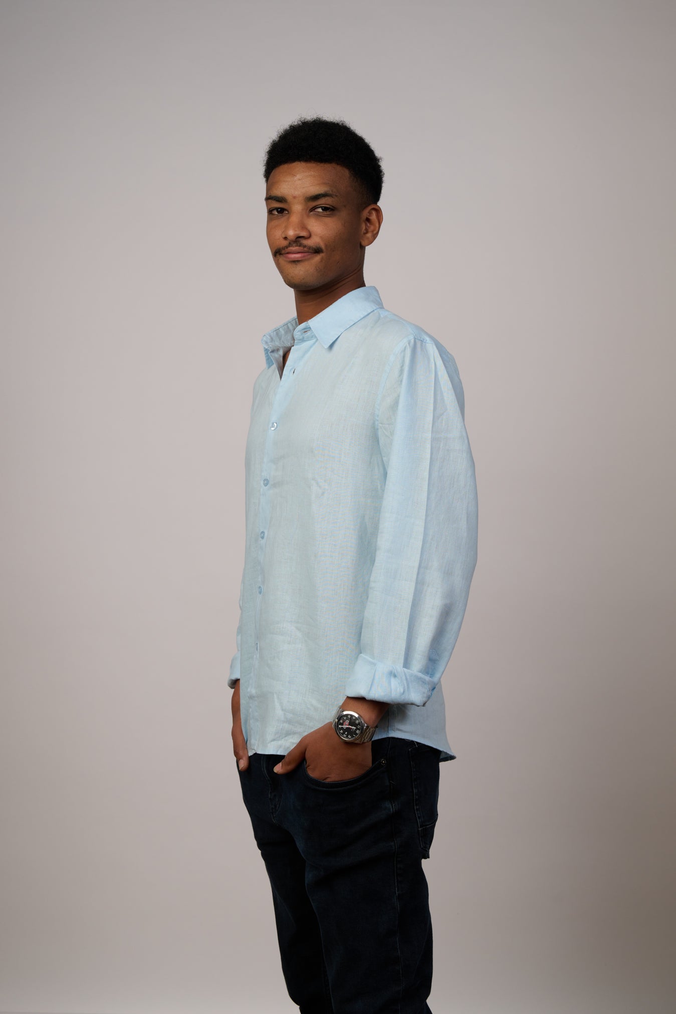 NL Linen Shirt Light Blue