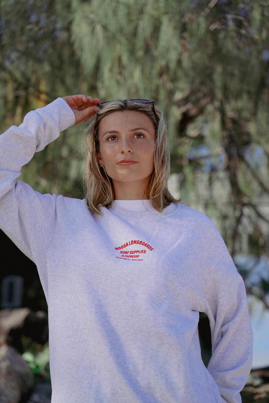NL Centre Address Sweat - White Marle