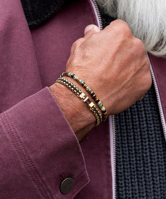Pig & Hen Brontide 4mm Adjustable Nagoya | Gold worn