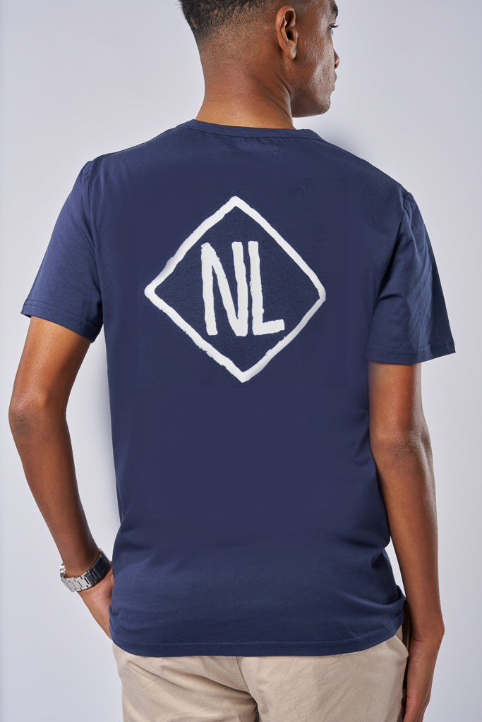 NL Hand Drawn Diamond Tee Navy