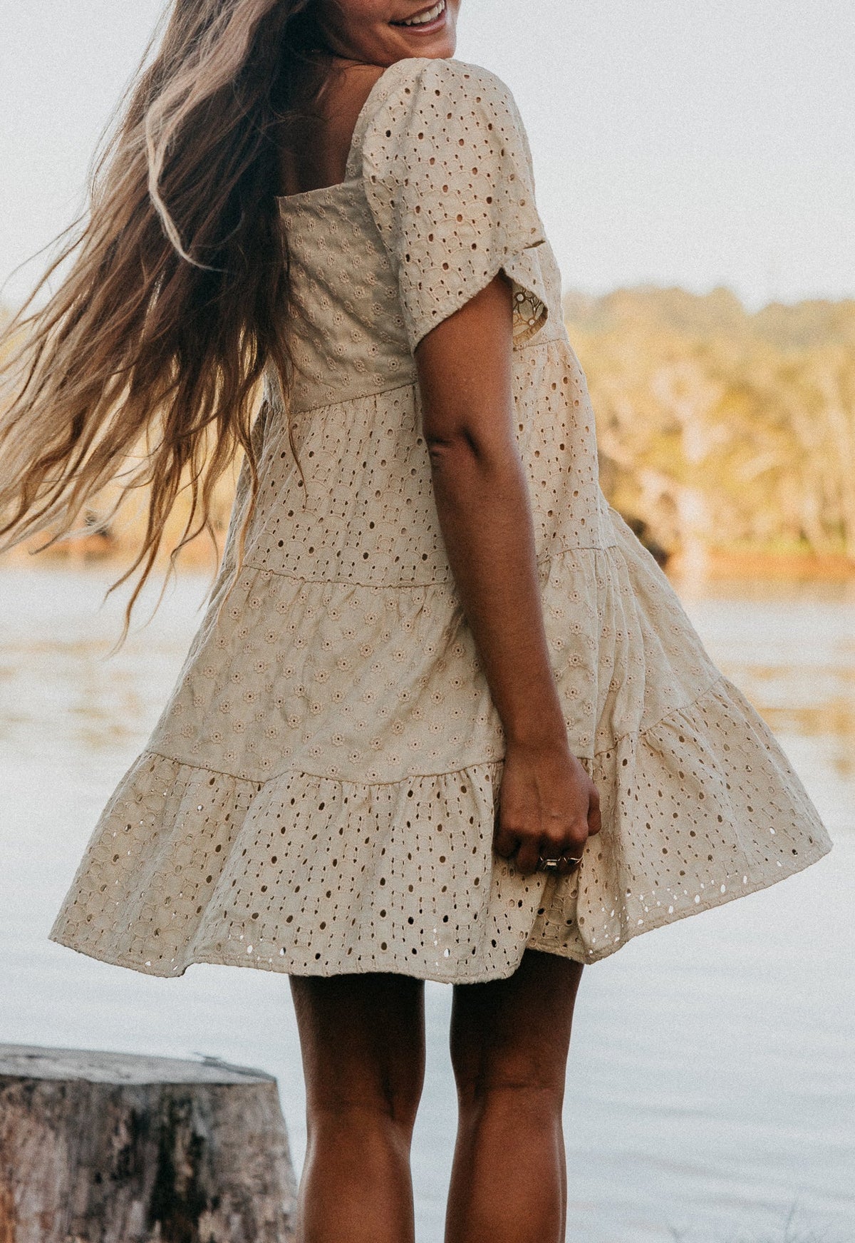 Ottway Whisper - Embroidered Short Dress