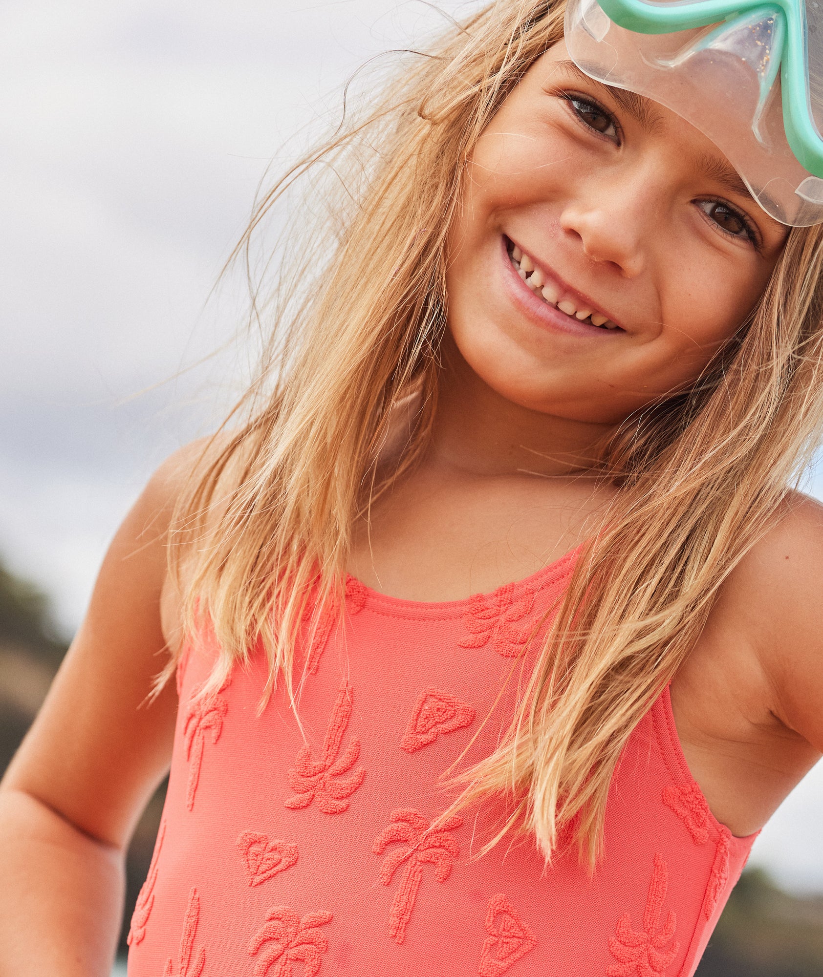 Girls 2-7 Palm Tree One Piece Swimsuit