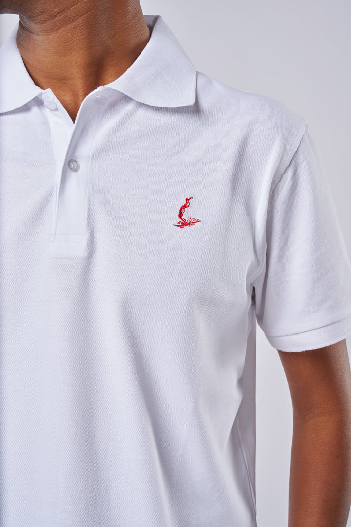 NL Embroidered Polo White