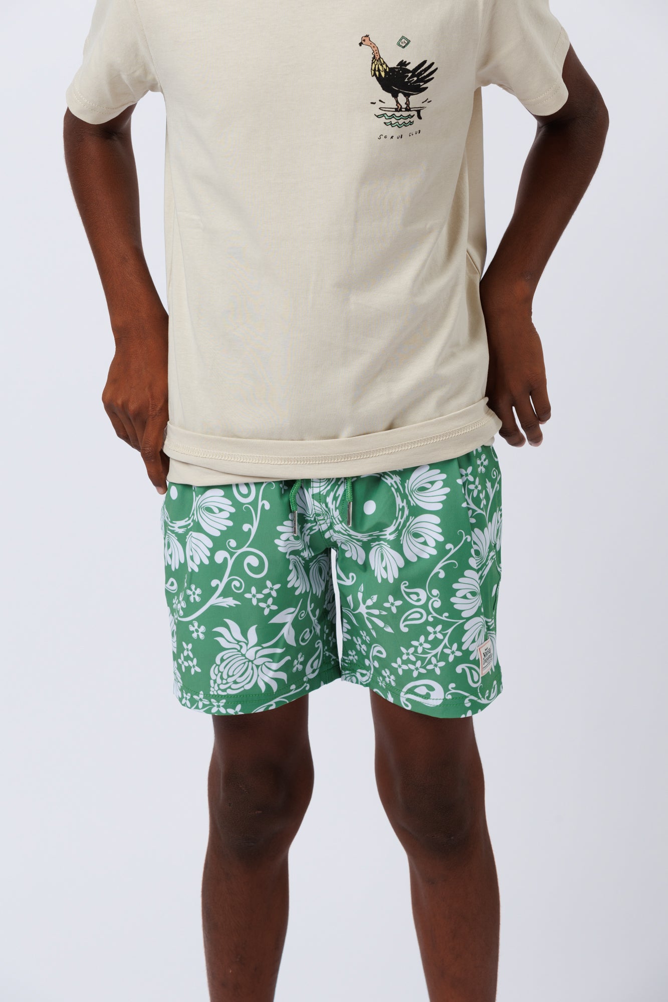 NL Kids Pareo Swim Shorts Green & Blue