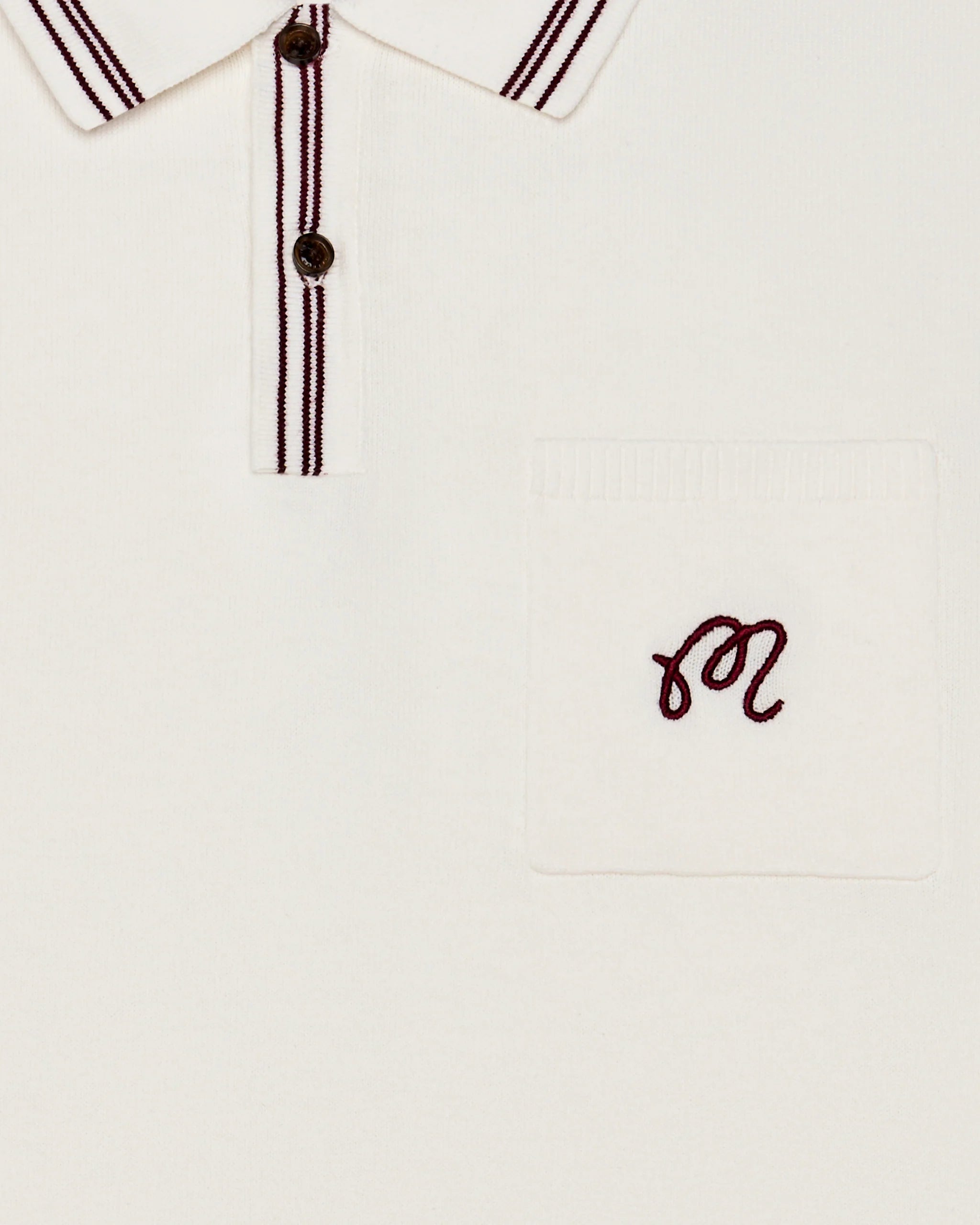 Malbon Campania Knit Polo - Ivory
