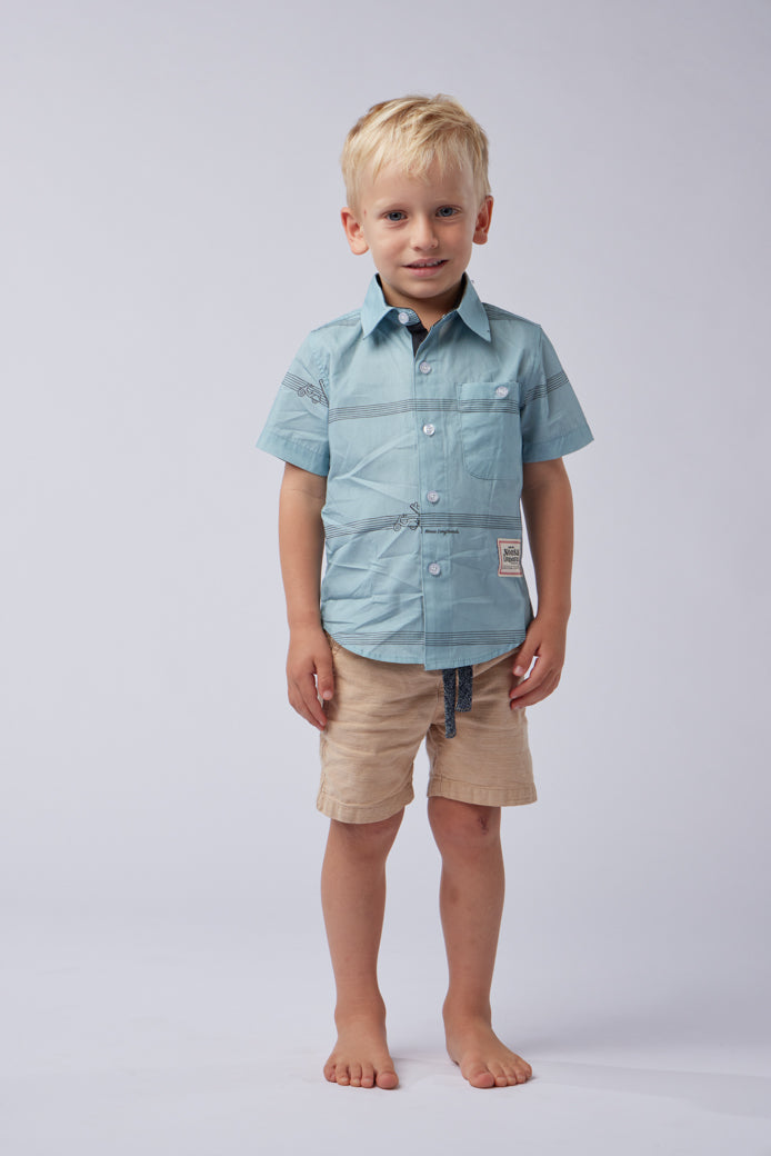 NL Kids Surf Lines Button up shirt