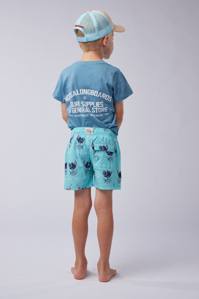 NL Kids Scrub Club Swim Shorts Teal