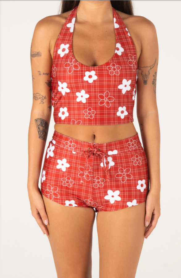 Inner Relm - GIMME SHORTS | GINGHAM RED
