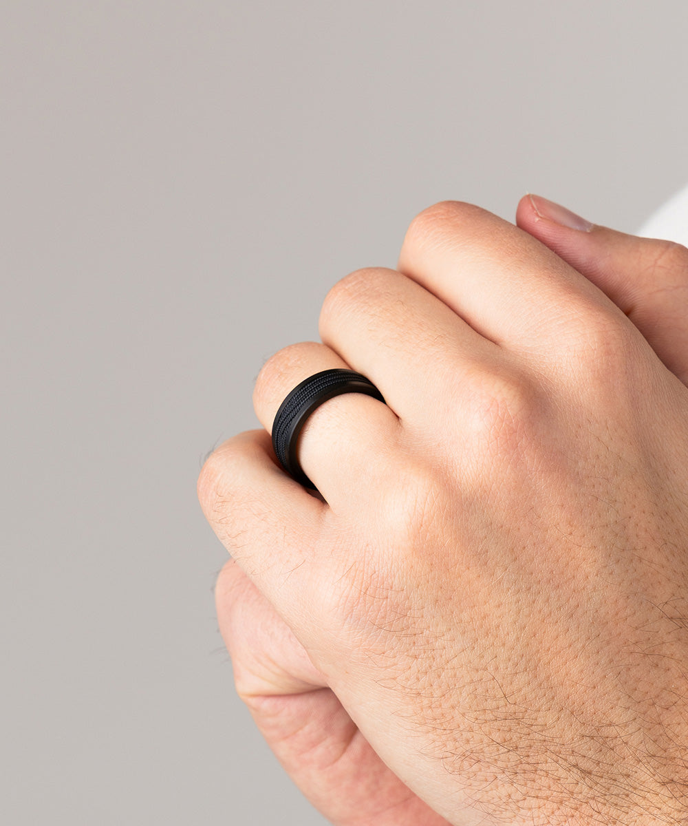 PH Navarch 8mm Wrap Ring - Black Black
