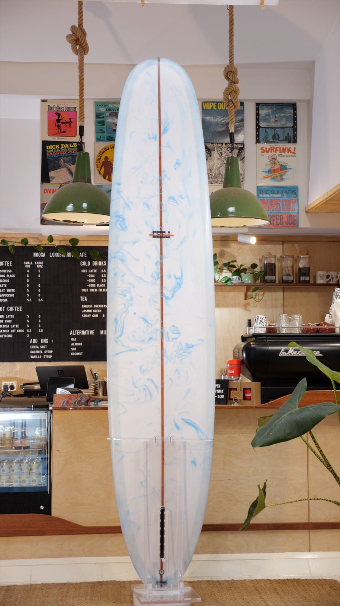 Southcoast Surfboards 9'6 Lo Pro Blue Swirls