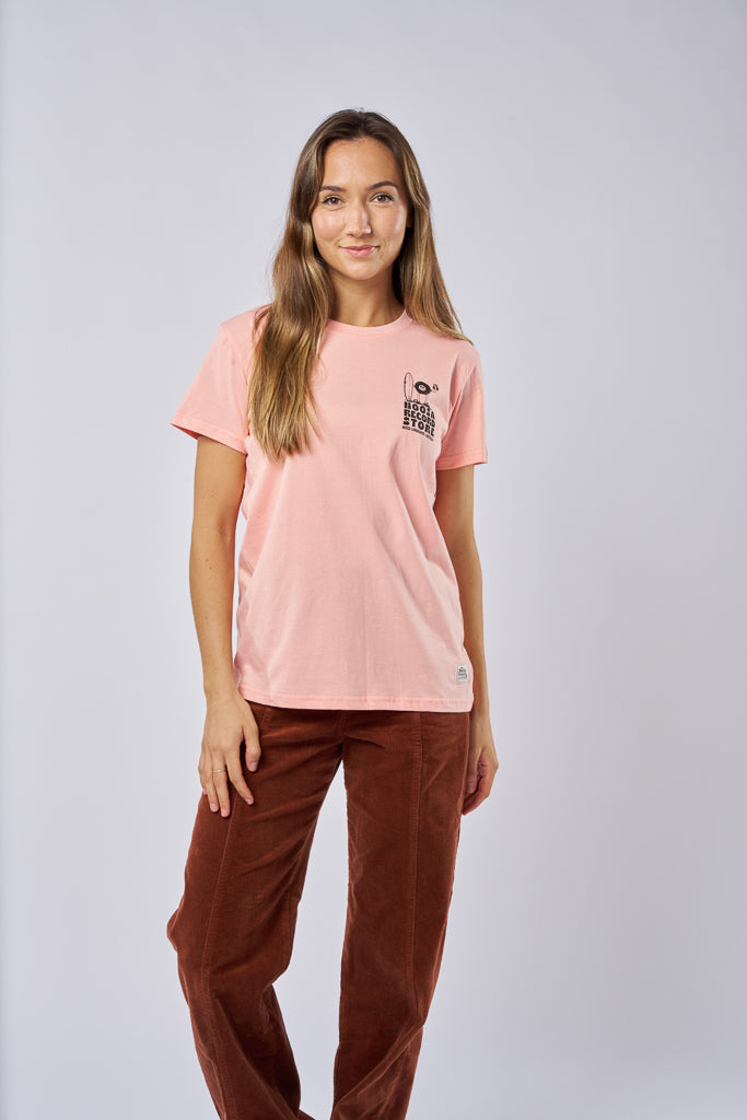 NL Womens Record Store Tee Pink