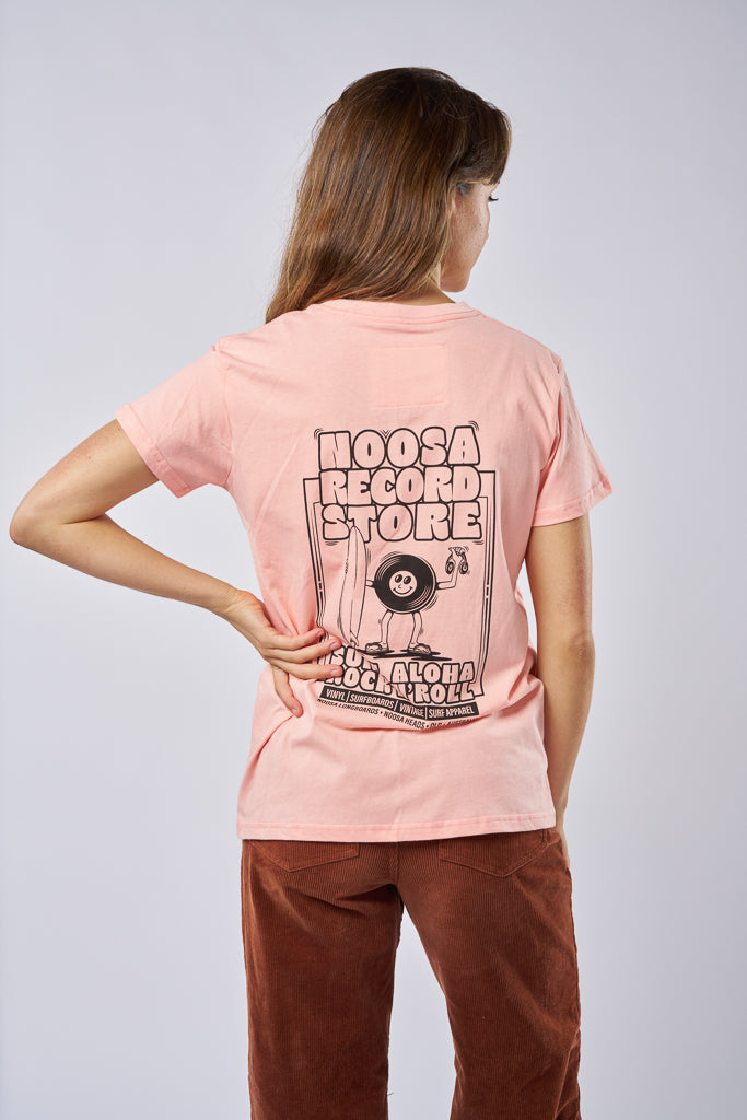 NL Womens Record Store Tee Pink