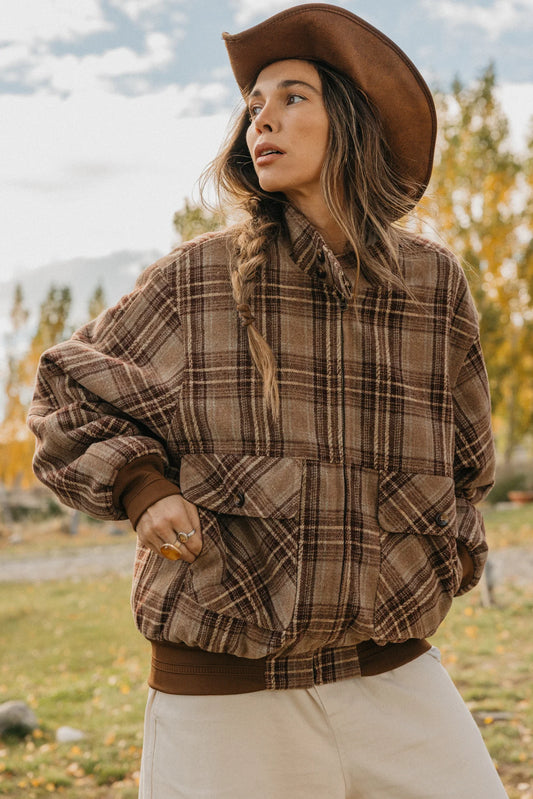 Ottway Highland Sherpa Plaid Jacket