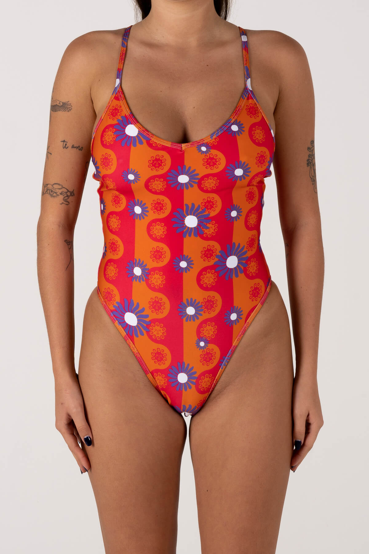 Inner Relm - Poolside One Piece Red Wave