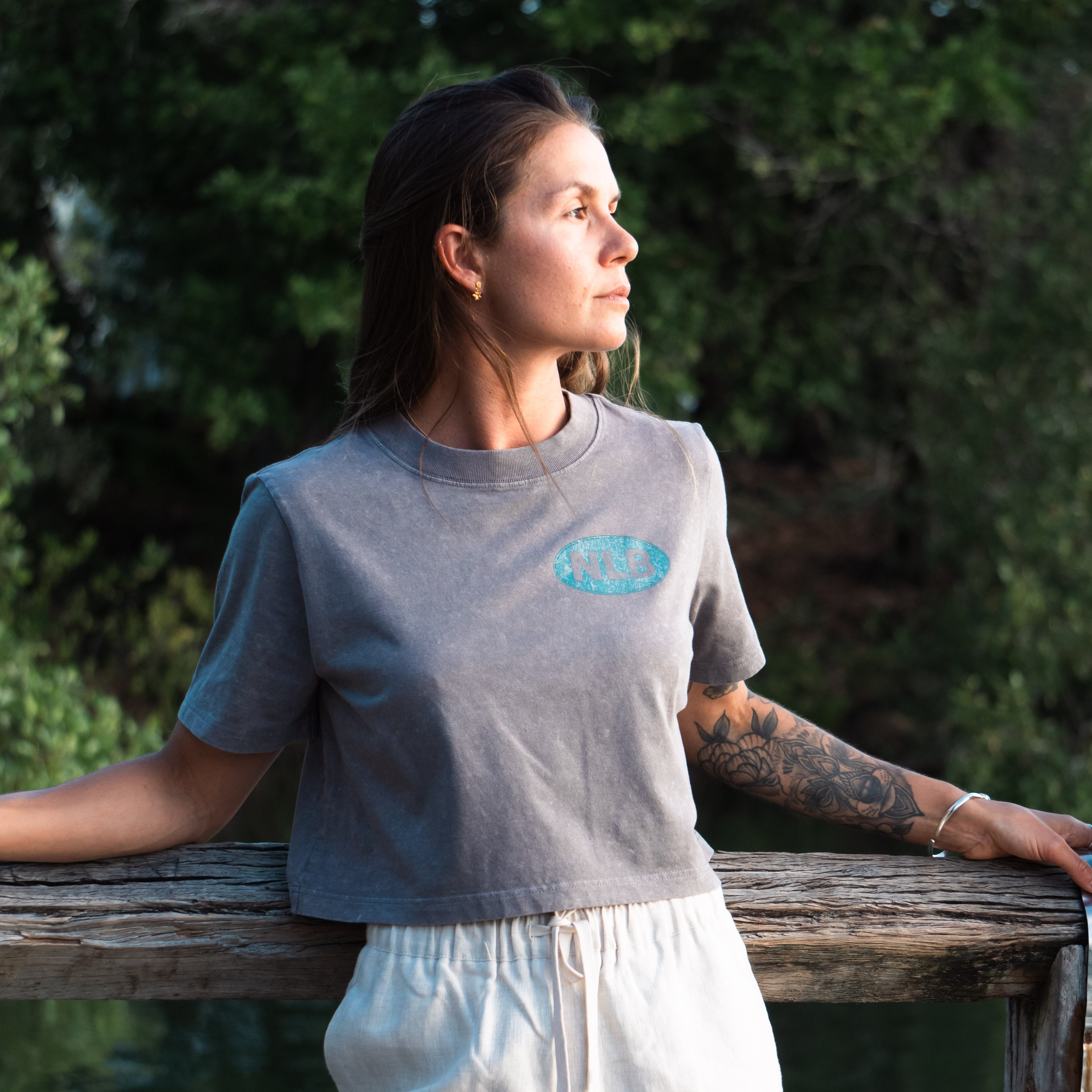 NL NLB Crop Tee – Blue (Womens)