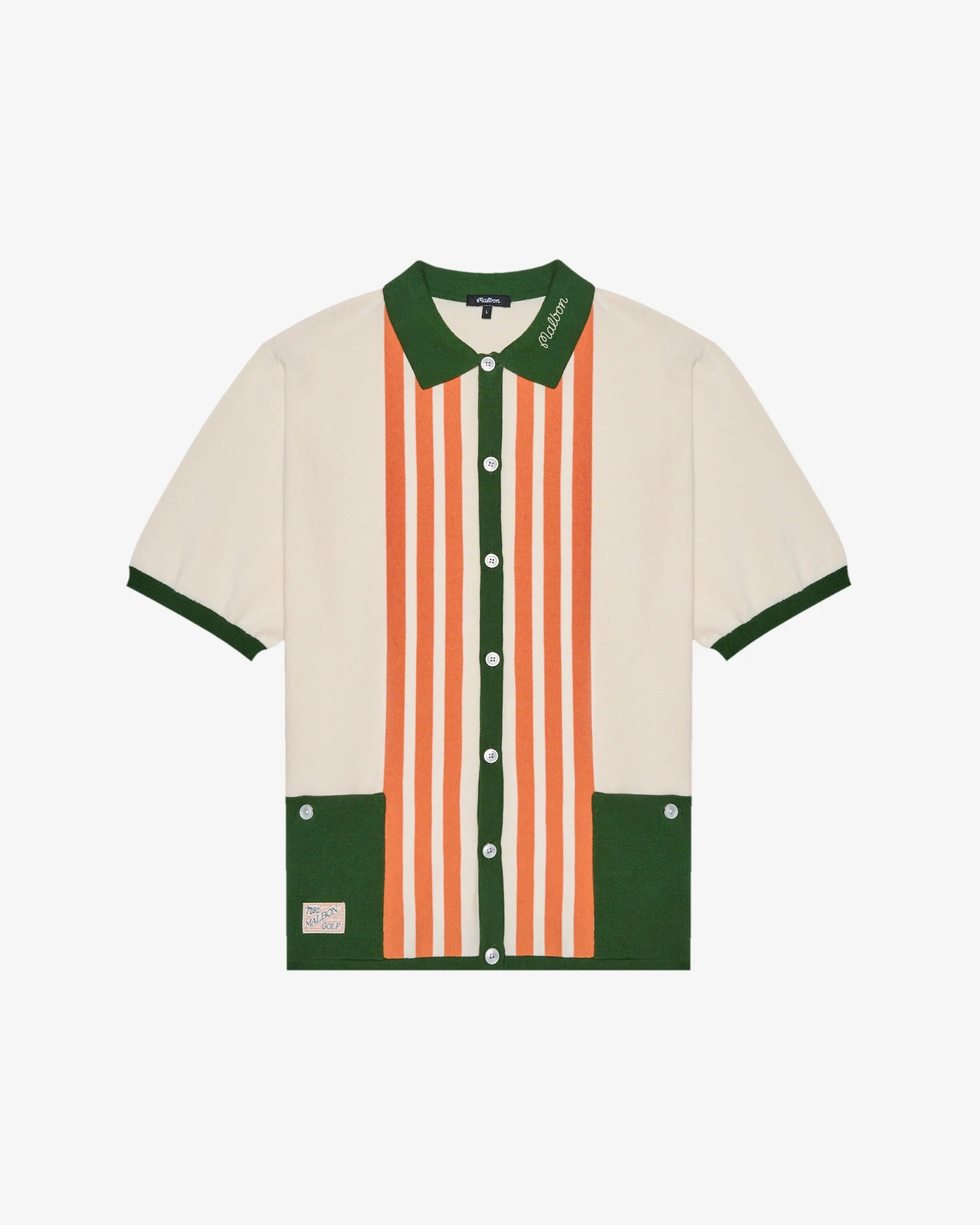 Malbon Gabbiano Knit Button Up - Ivory