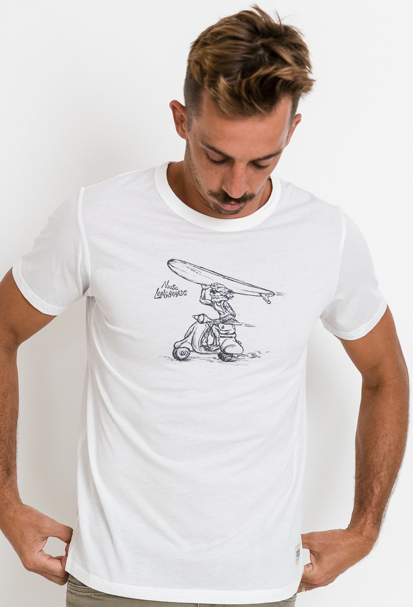 NL Art Series Scooter Tee Off White