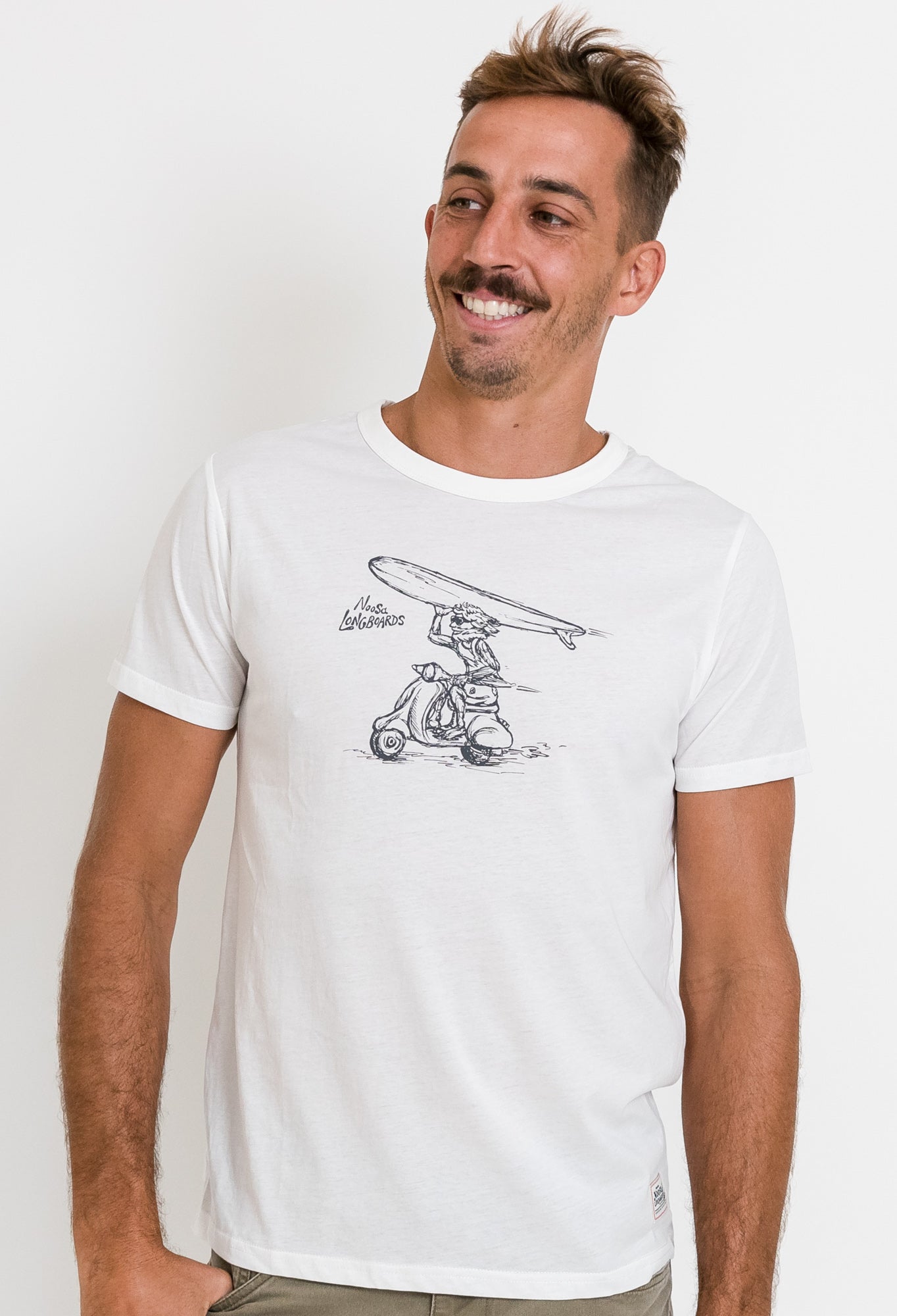 NL Art Series Scooter Tee Off White