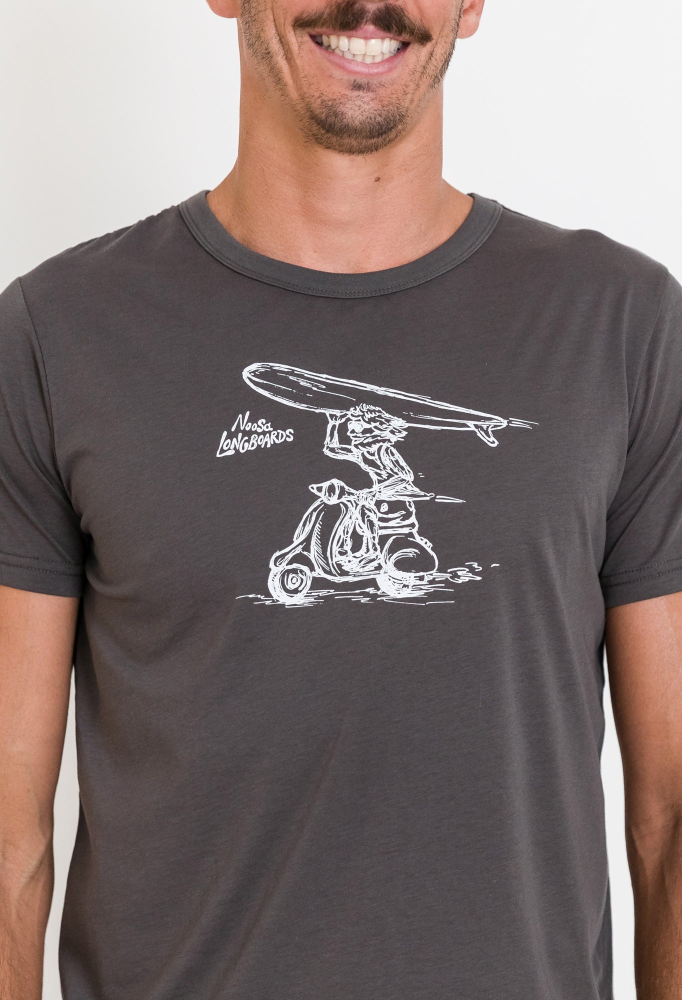 NL Art Series Scooter Tee Charcoal
