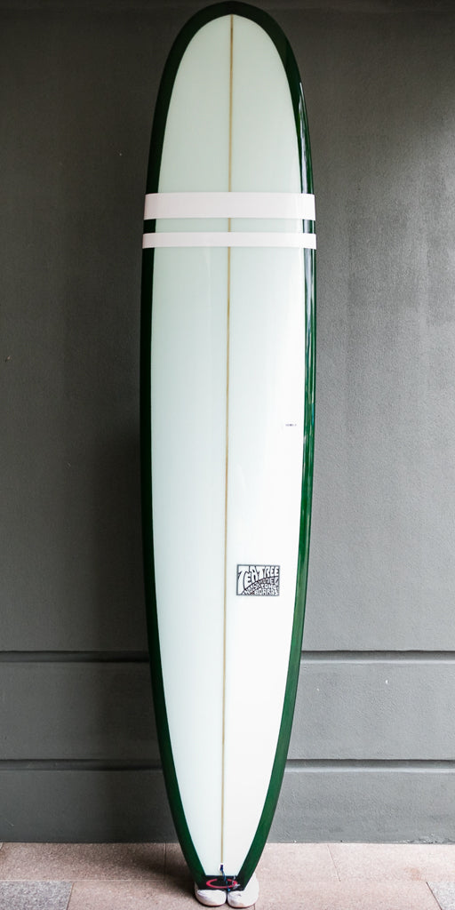 9'6 Tea Tree Dark Green Bottom Light Green Deck Polish Finish