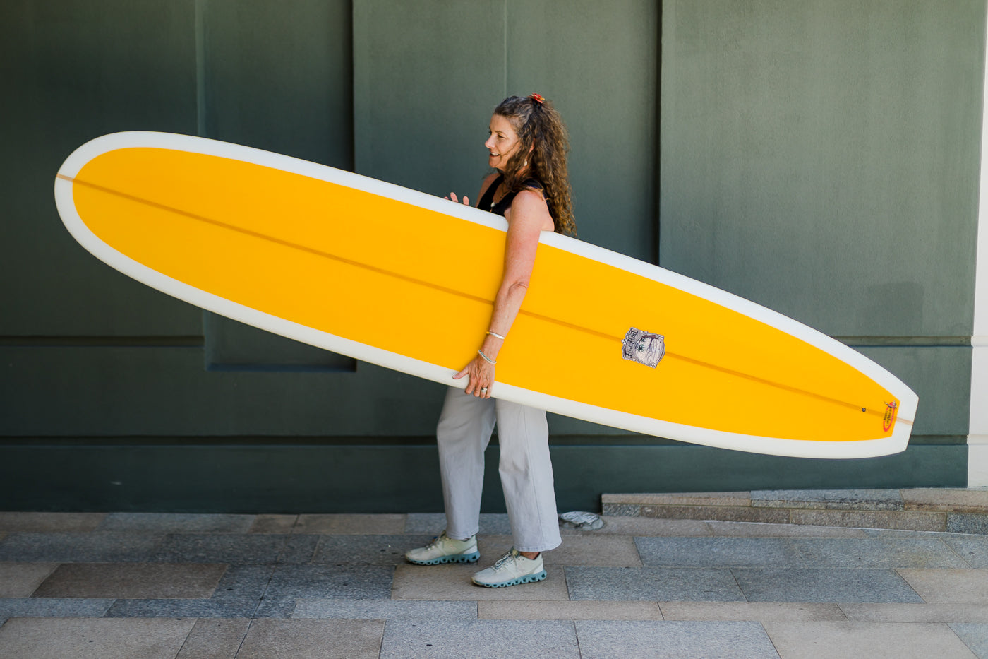 9'6 First Point Bright Yellow Deck with White Bottom, Matt Finish.