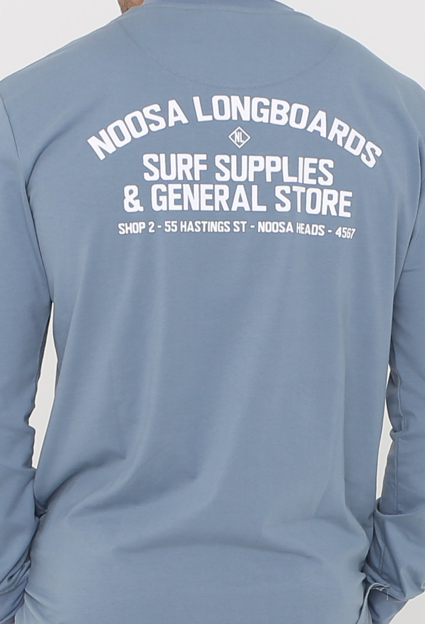 NL Pebble Blue Address Long Sleeve Tee