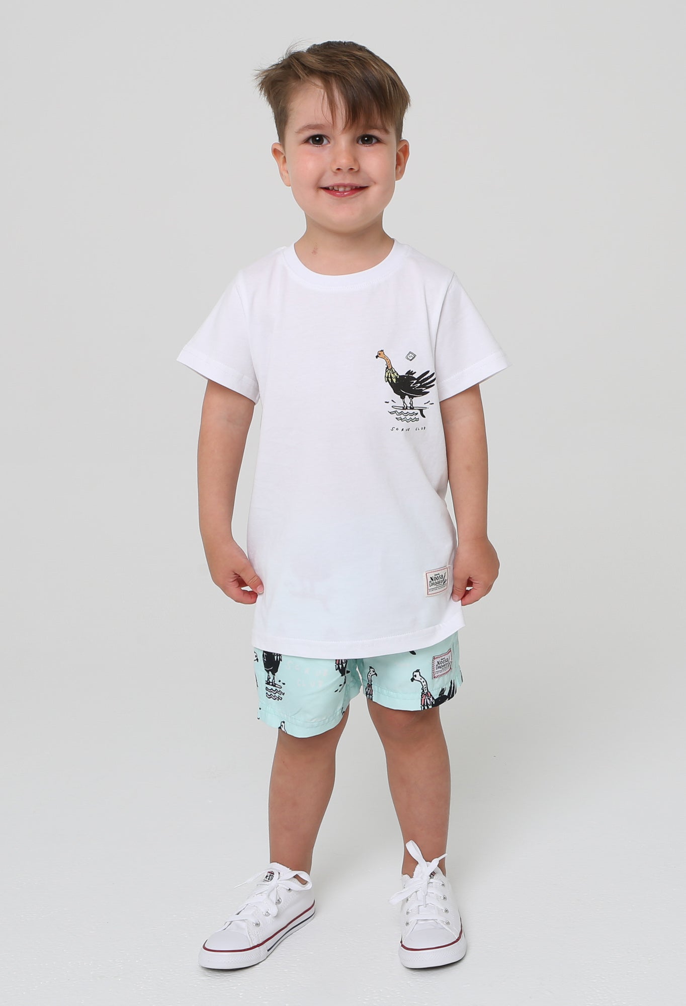 Kids Scrub Club Tee White