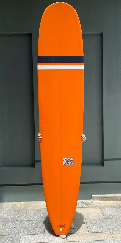 9'6" Tea Tree Model - Orange deck and bottom with black and white bands