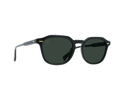 RAEN Clyve Recycled Black / Green Polarized angle