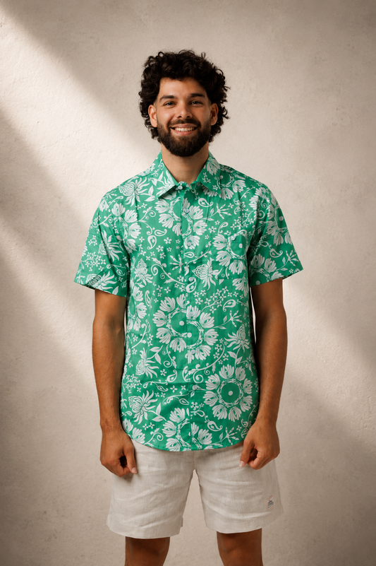 NL Aussie Pareo Button up Shirt Green