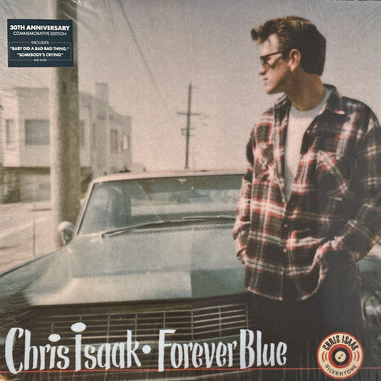 Chris Isaak Forever Blue vinyl record album cover