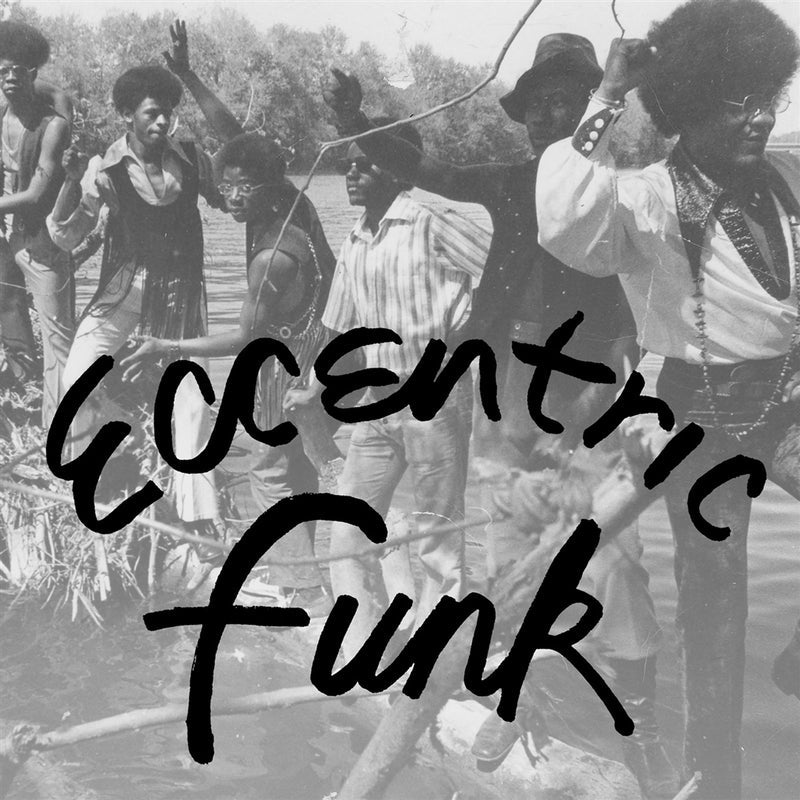 Various Artists Eccentric Funk clear and purple vinyl record album cover