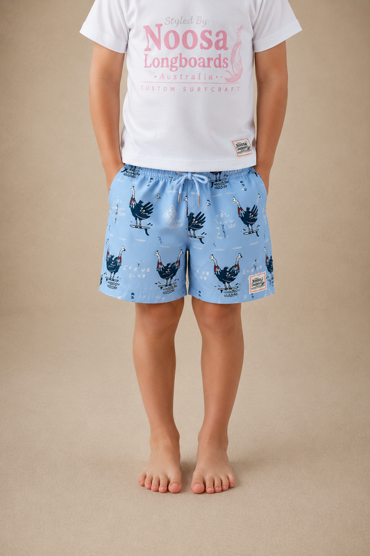 NL Kids Scrub Club Swim Shorts Sky Blue