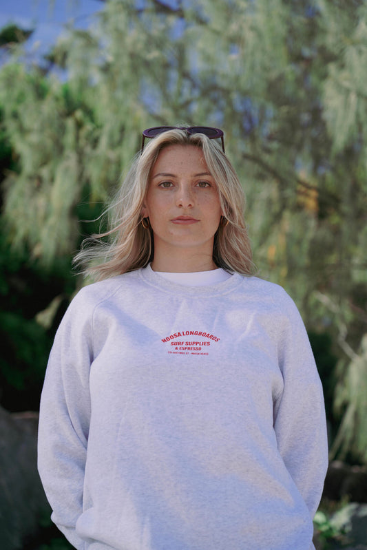 NL Centre Address Sweat - White Marle