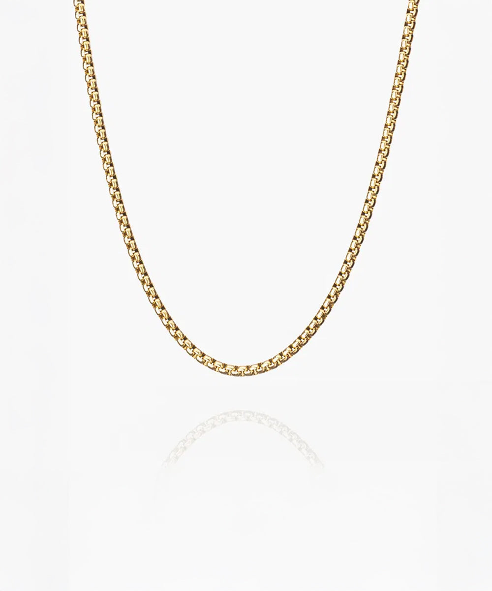 Pig & Hen Boxchain Necklace | Gold