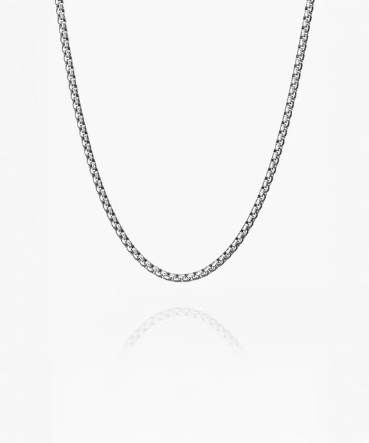 Pig & Hen Boxchain Necklace | Silver