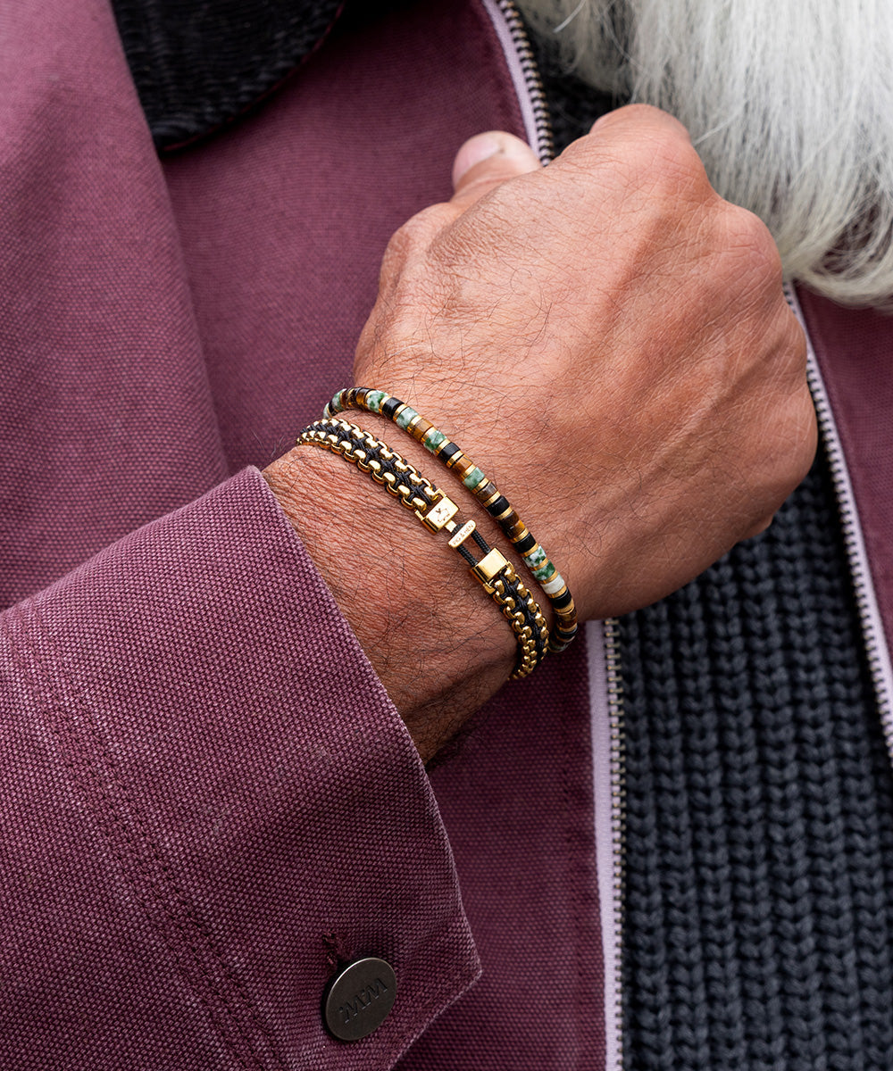 Pig & Hen Brontide 4mm Adjustable Nagoya | Gold worn