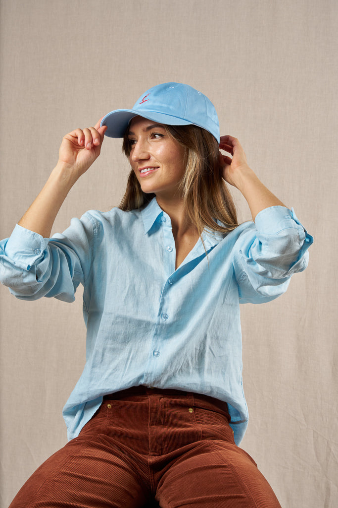 NL Embroidered Logo Baseball Cap Light Blue