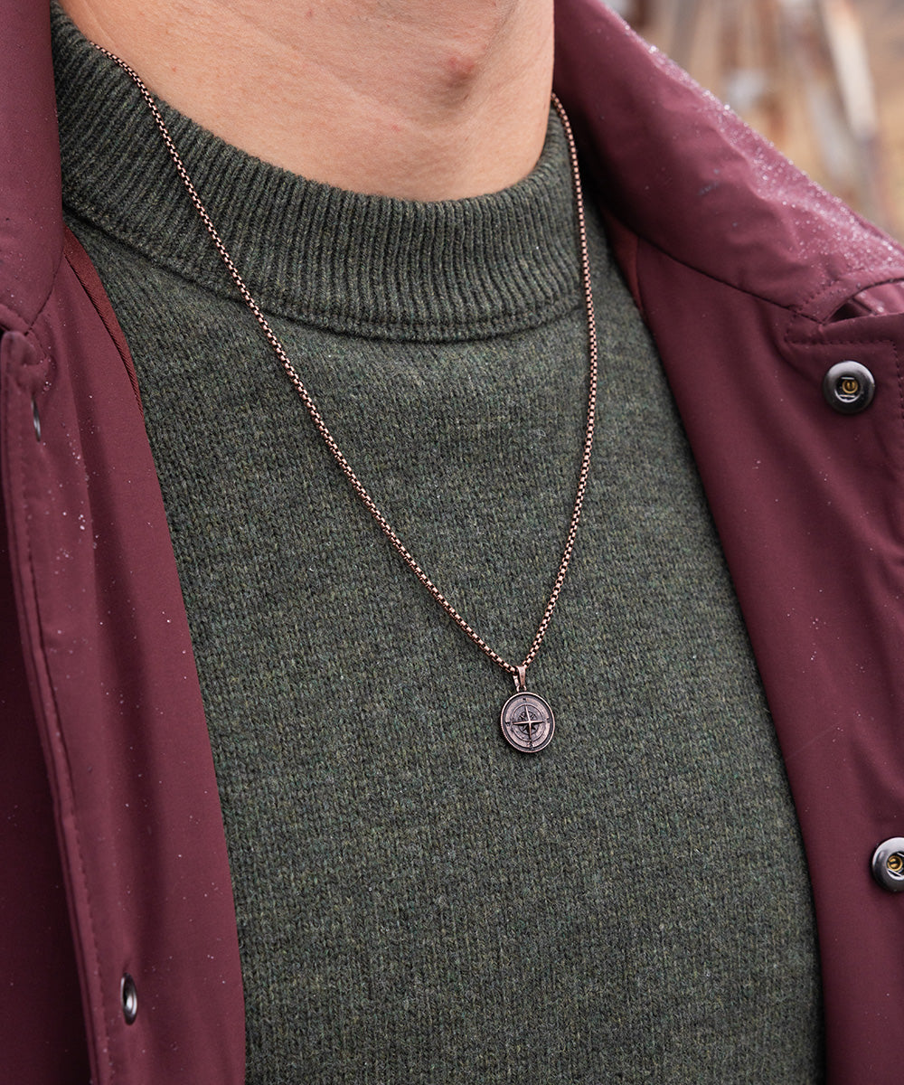 PH Compass Rose Necklace - Bronze