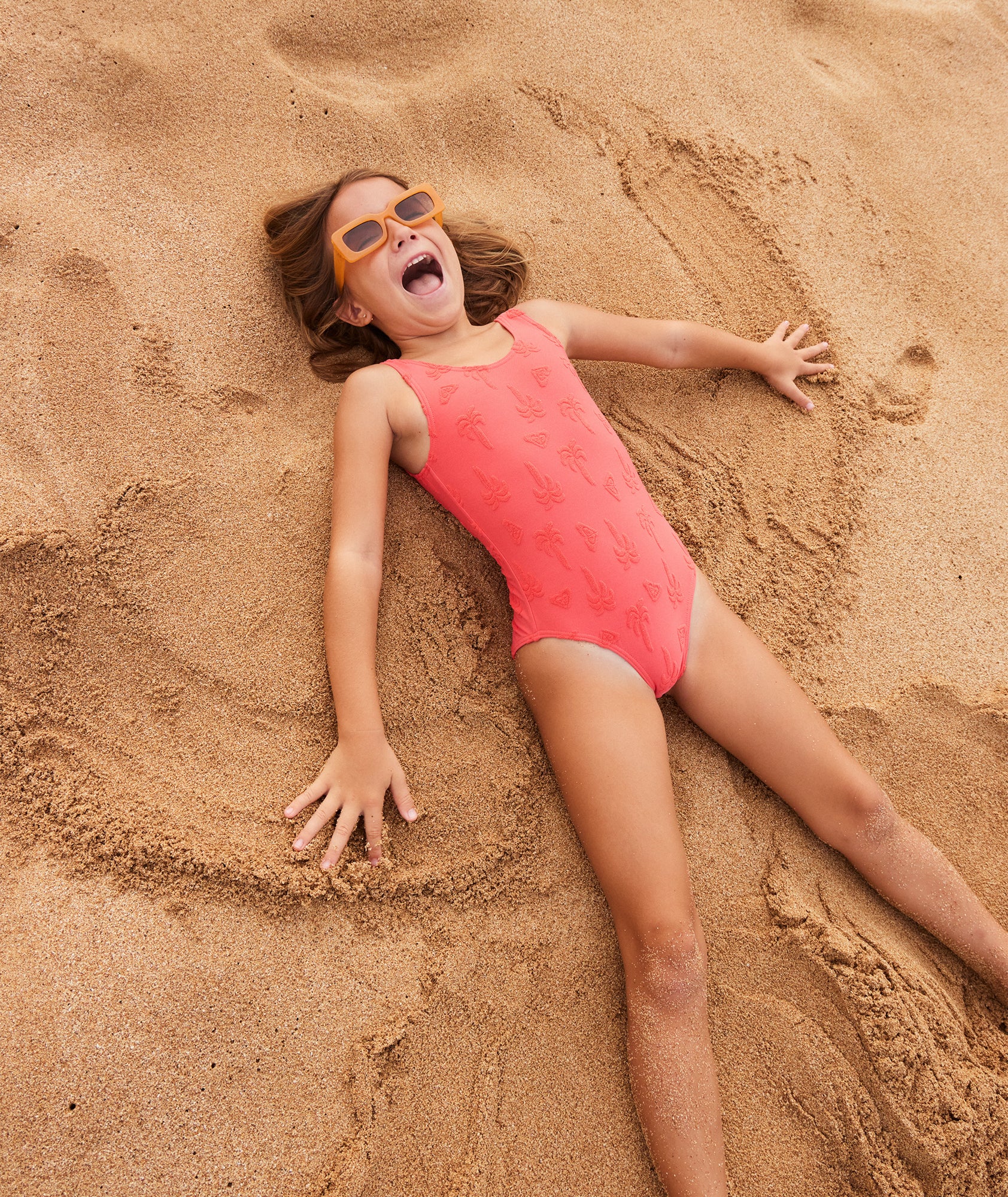 Girls 2-7 Palm Tree One Piece Swimsuit