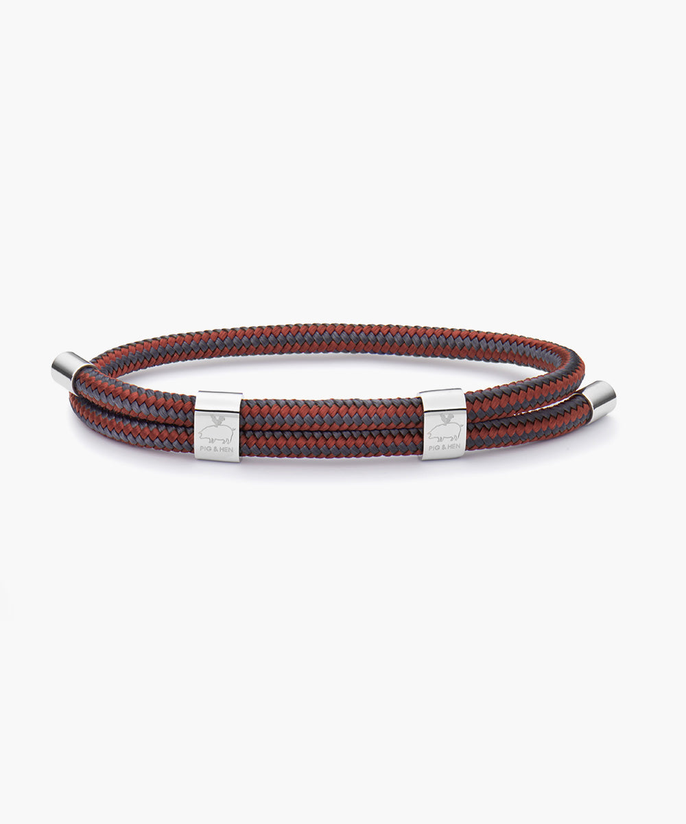 Pig & Hen Little Lewis DBL Velvet Red - Slate Gray | Silver