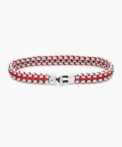 Pig & Hen Catena Venetian 7 mm Raspberry | Silver