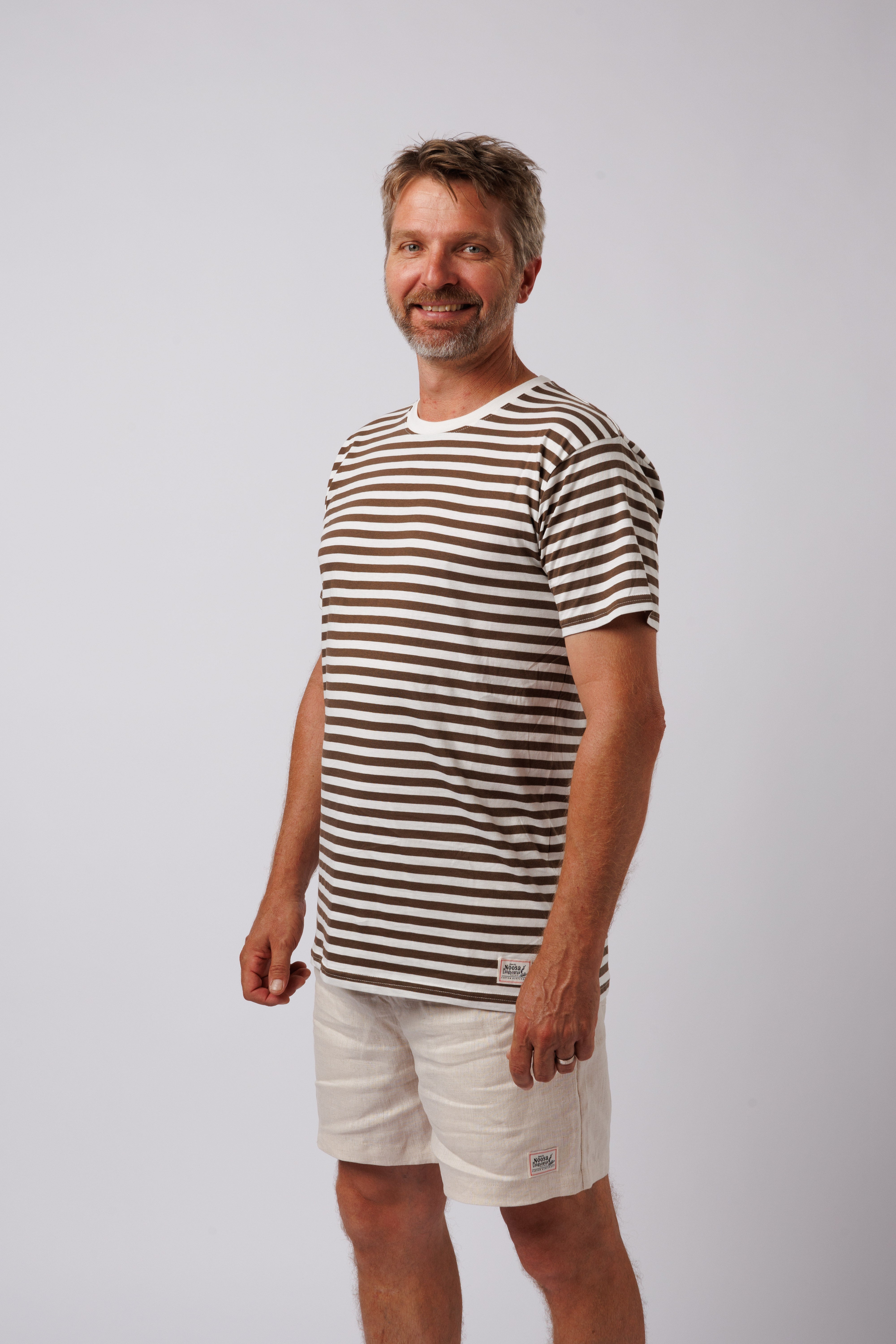 NL Stripe Tee Walnut