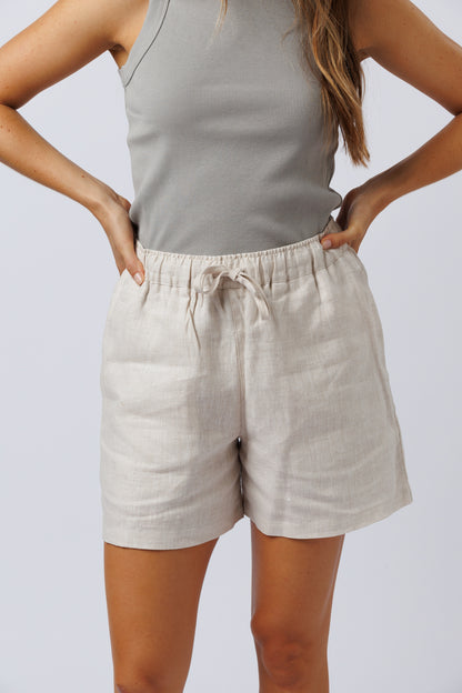 Womens Linen Short Sand