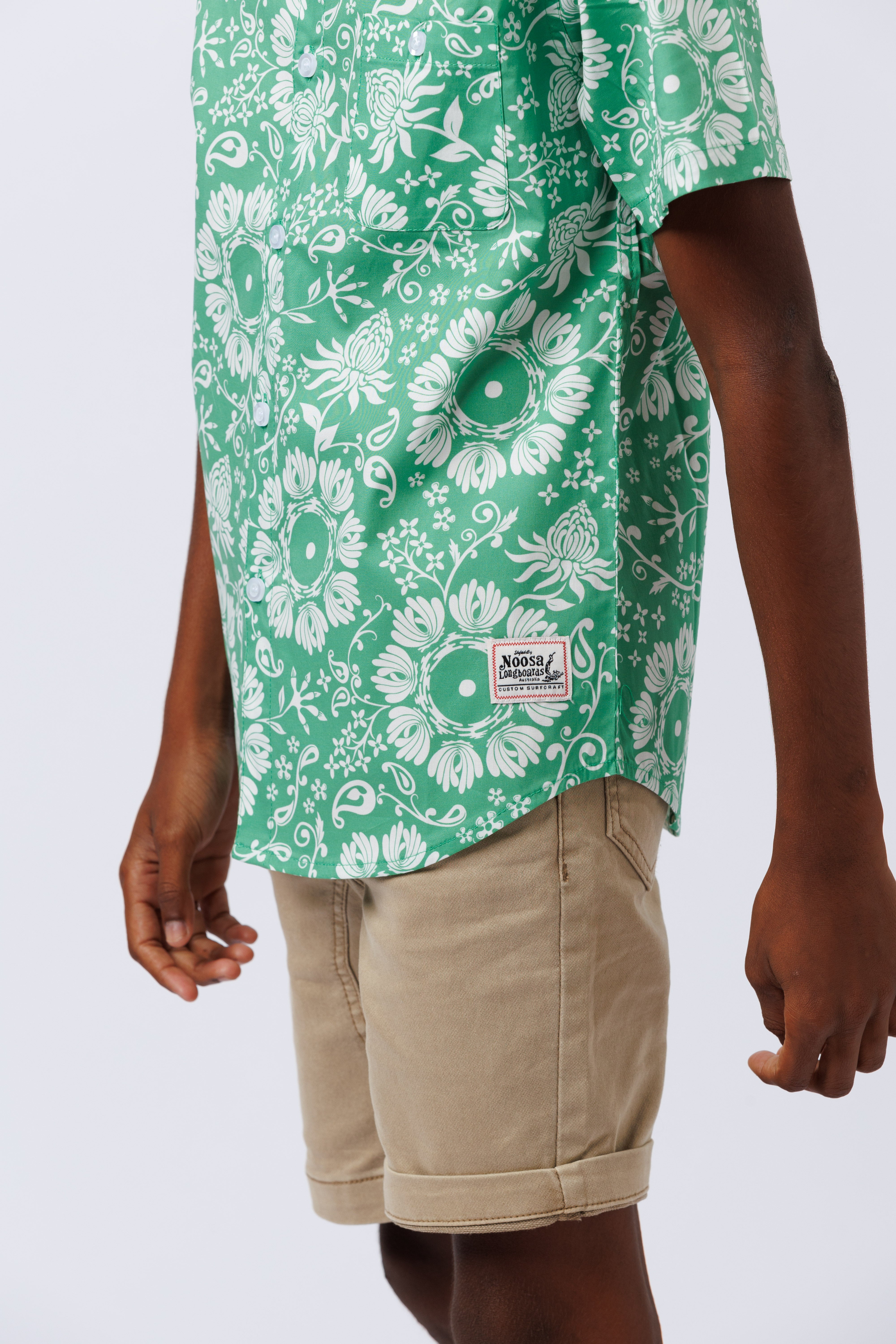 NL Kids Pareo Button up shirt Green