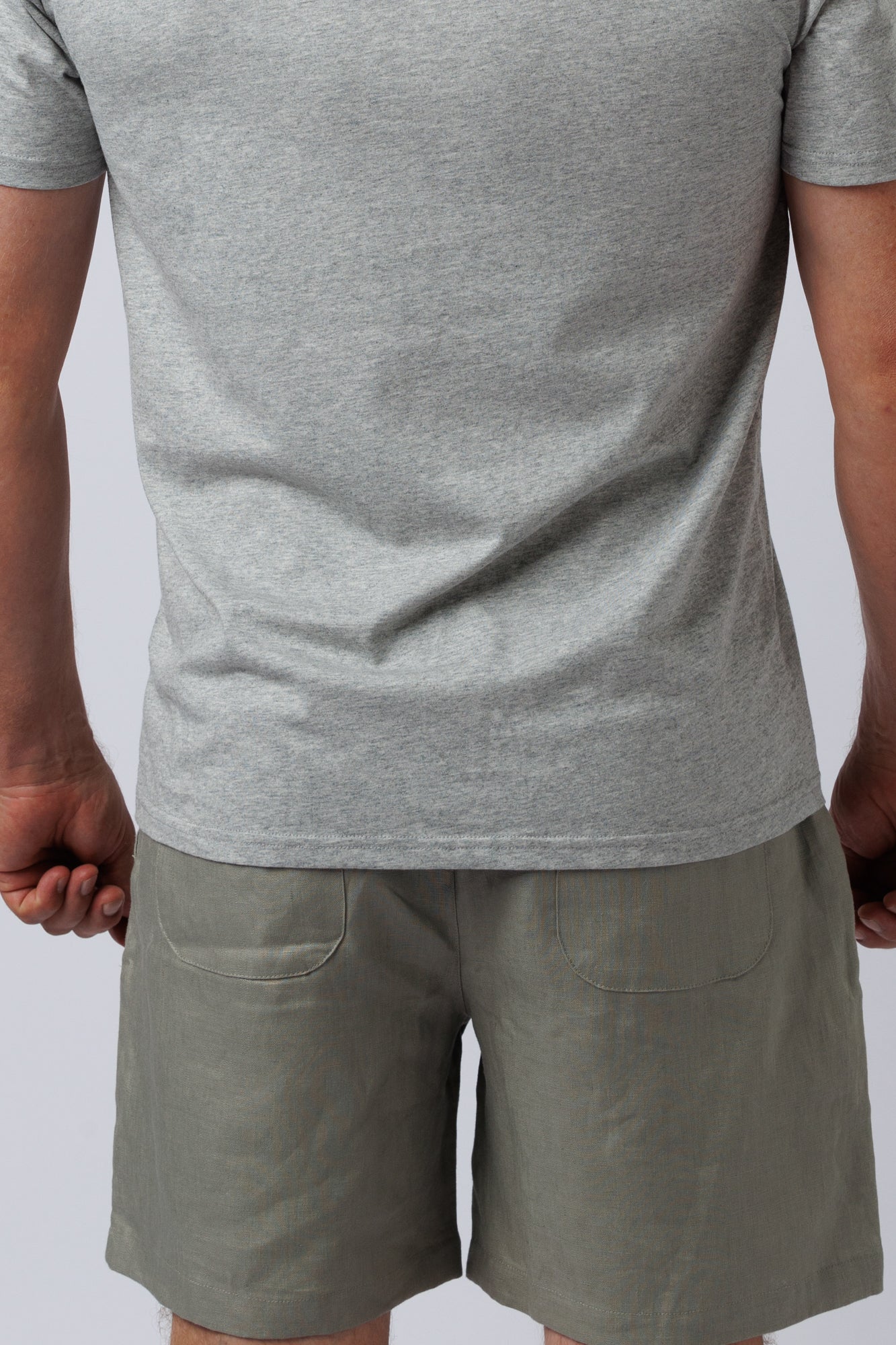 NL Mens Linen Short Eucalyptus